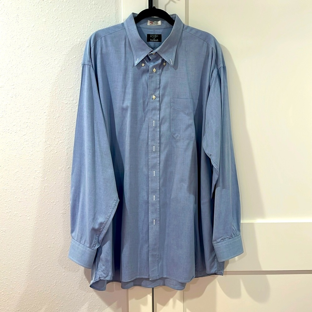 Gitman Brothers for H.G. Thrash blue dress shirt